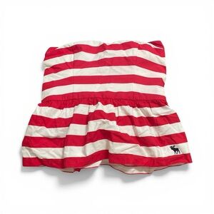 Abercrombie & Fitch Red and White Striped Top